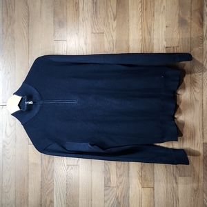 MICHAEL KORS TURTLE NECK 1/4 ZIP SWEATER DARK BLUE